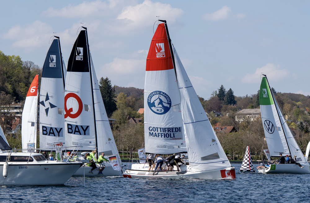 J/70s racing German Sailing League in Starnberg, Germany