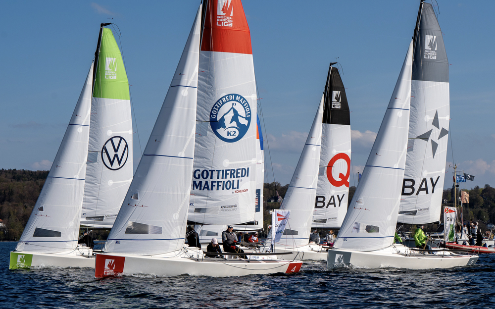 J/70s racing in German Sailing League on Lake Maggiore