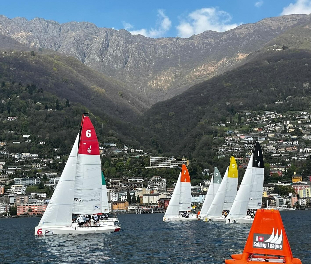 J/70s sailing Brissago, Switzerland on Lake Maggiore