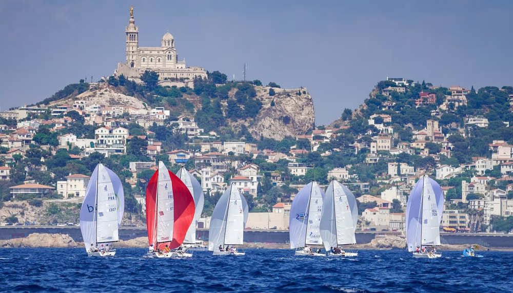 J/70s sailing off Marseilles, France