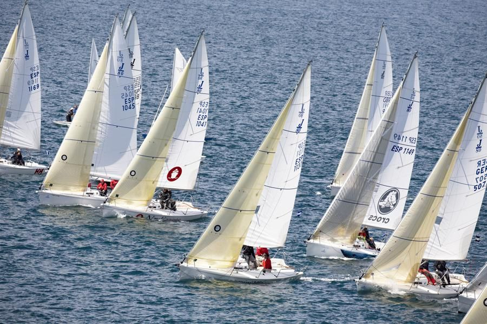 J/80s sailing off Palma Mallorca, Spain