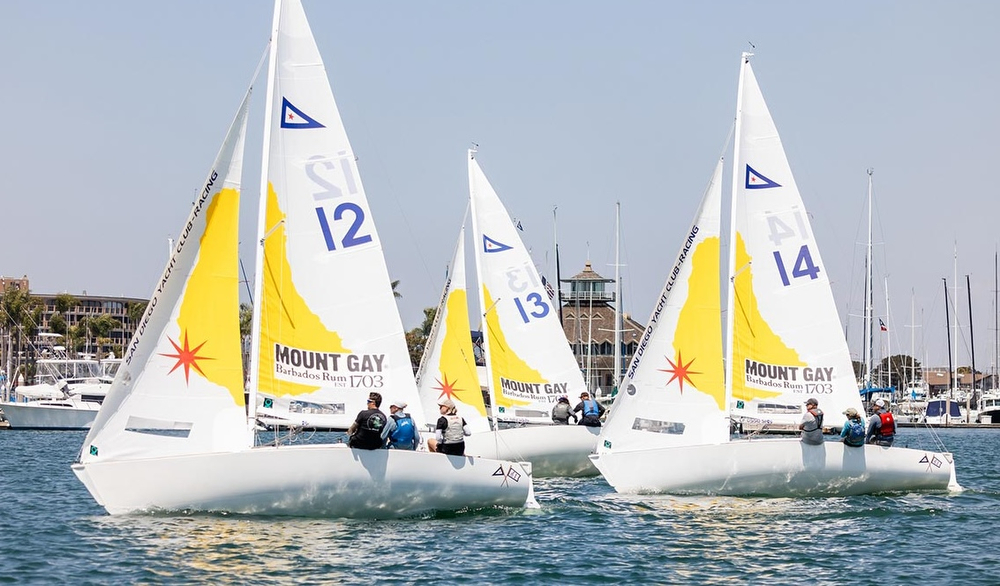J/22s sailing Yachting Cup Ton Cup event