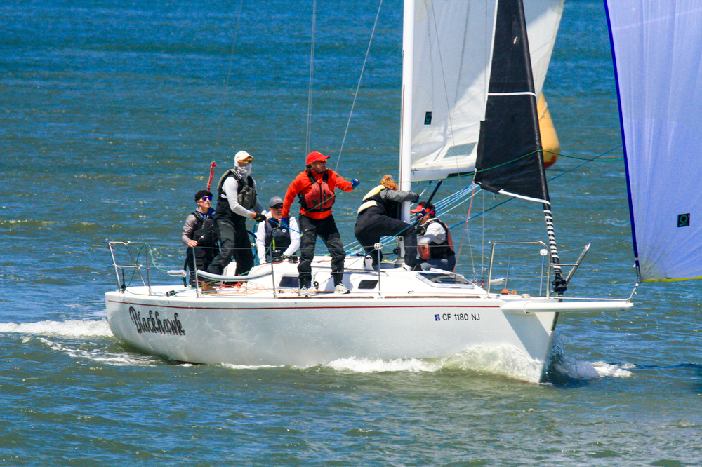 J/105s sailing on San Francisco Bay, CA