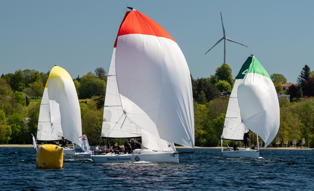 J/70s sailing on Lake Starnberg, Germany