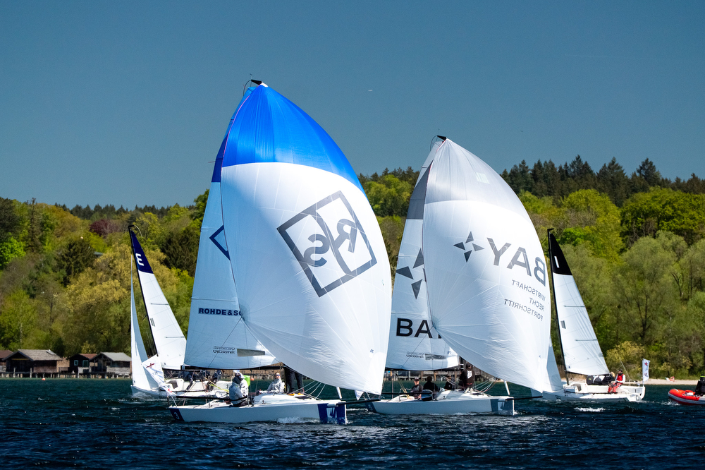 J/70s sailing on Lake Starnberg, Germany