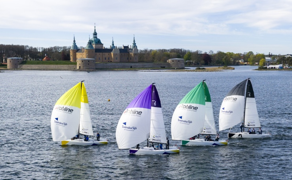 J/70s sailing off Kalmar, Sweden