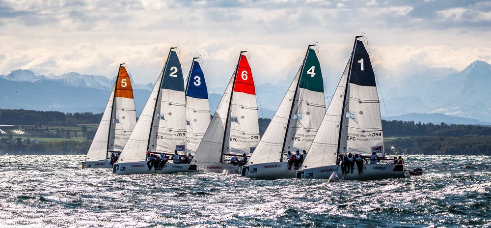 J/70s sailing on Swiss Lake