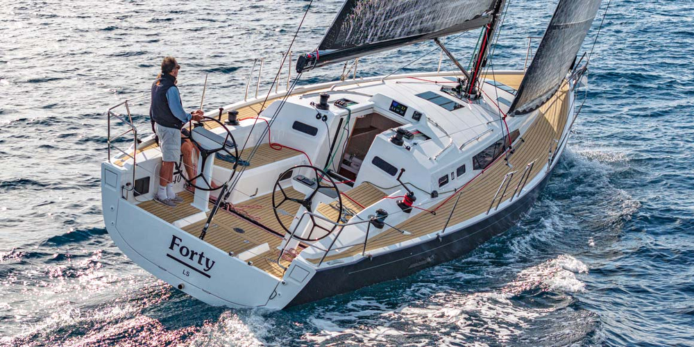 J/40 performance cruiser sailing Armen Race