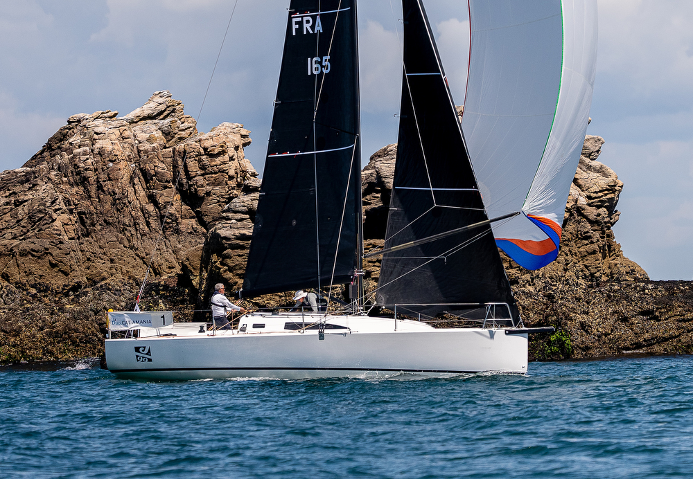 J/99 sailing off Crouesty de Arzon, France in La Duo Cat Amania Race
