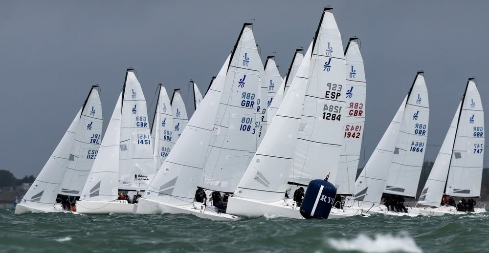 J/70s sailing Grand Slam UK Series on Solent, England