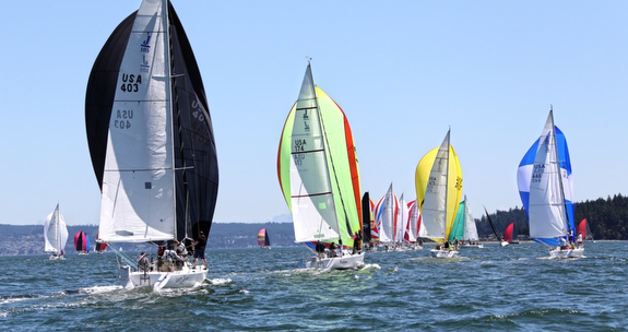 J/80s sailing off Seattle, WA