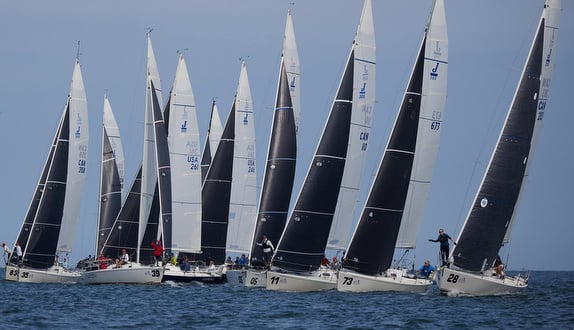 J/70s sailing Ugotta Regatta off Harbor Springs, MI