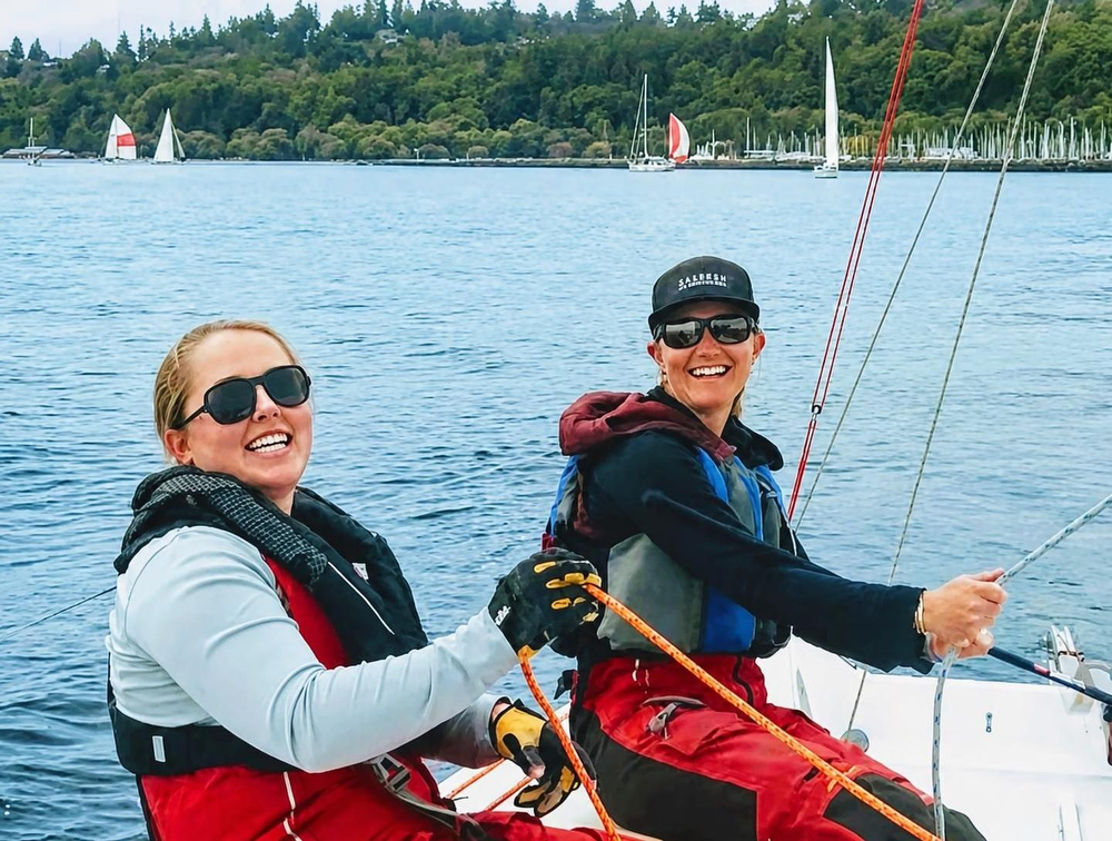 J/80 women's sailing team race STYC Women at the Helm Regatta in Seattle, WA