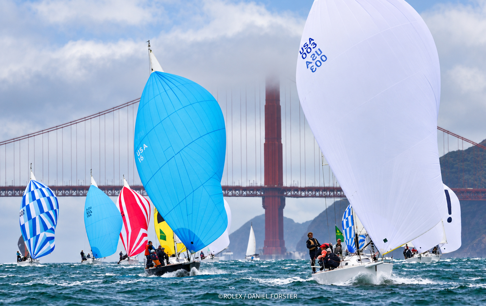 J/105s sailing San Francisco Bay ROLEX Big Boat Series