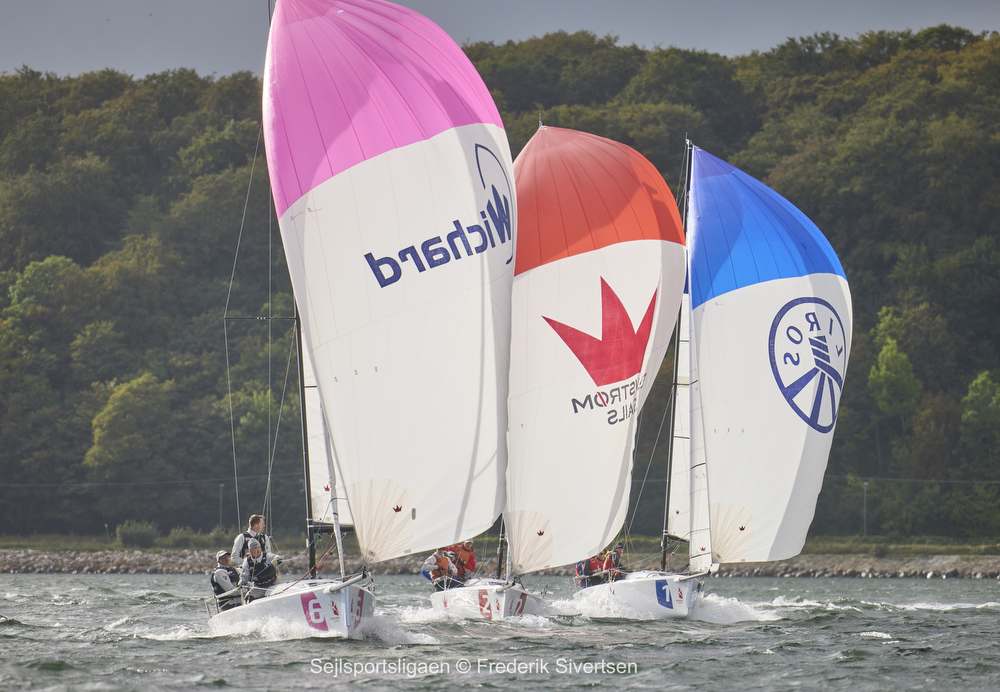 Danish J/70 Sailing League racing off Aarhus, Denmark